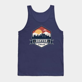 Denver Colorado Skyline Silhouette - The Mile High City Tank Top